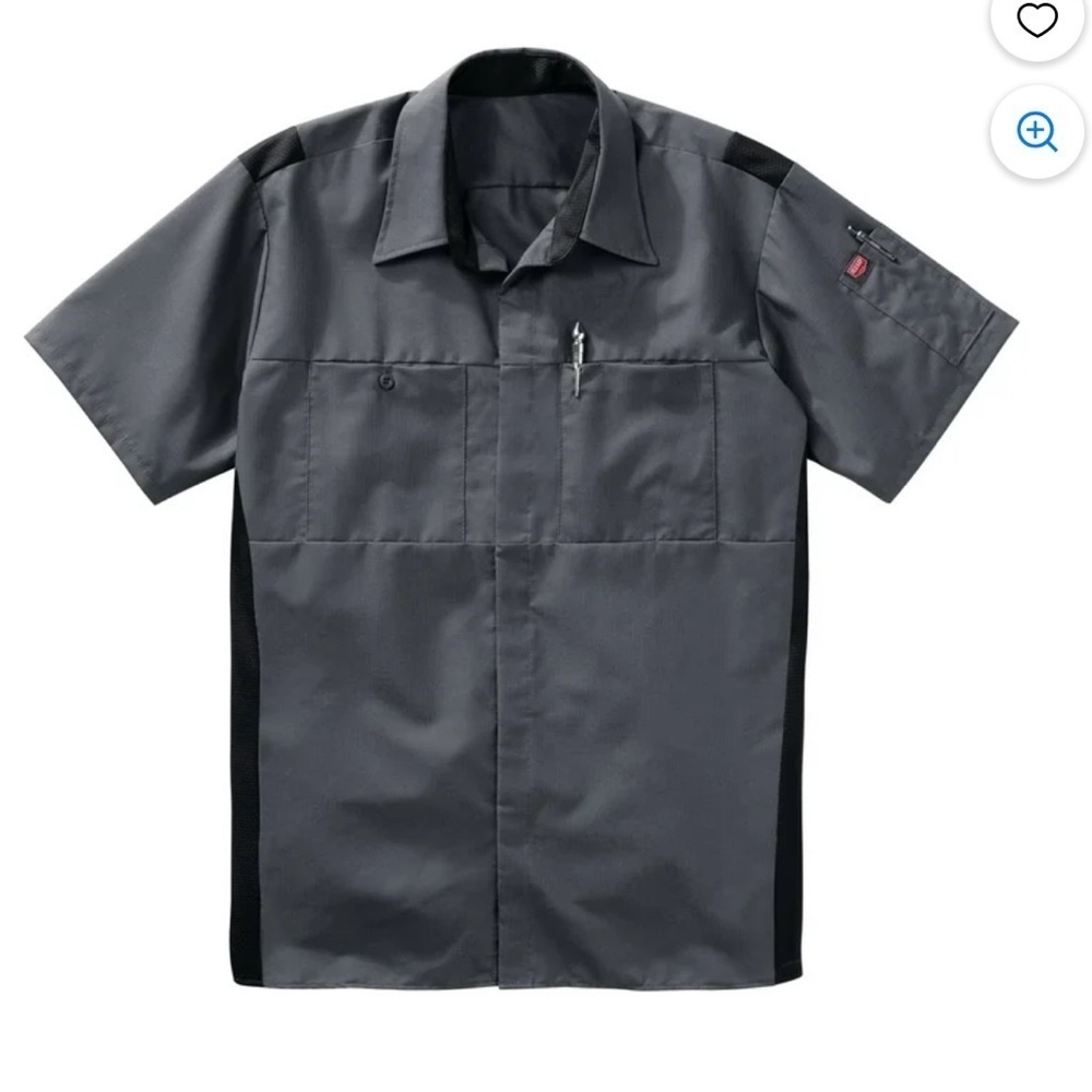 Red Kap Men’s Short Sleeve Performance Plus Shop Shirt M - Picture 2 of 14